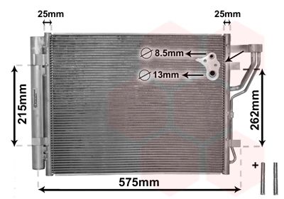 VAN WEZEL 82005189 Радиатор кондиционера  для HYUNDAI i30 (Хендай И30)