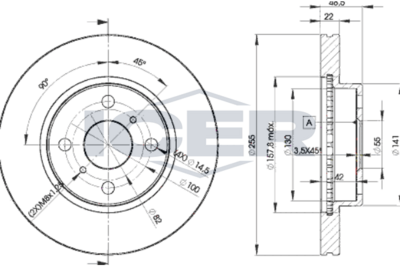 спирачен диск ICER 78BD2550-2