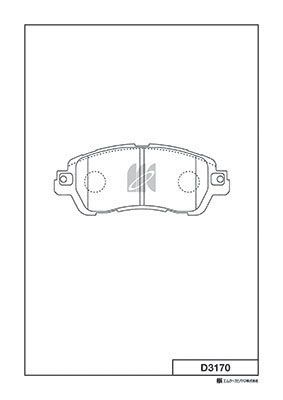 Комплект тормозных колодок, дисковый тормоз MK Kashiyama D3170 для MAZDA 2