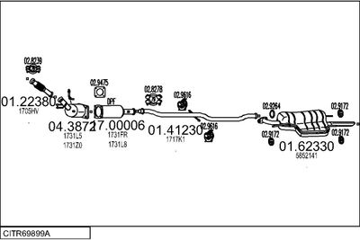Układ wydechowy MTS CITR69899A015930
