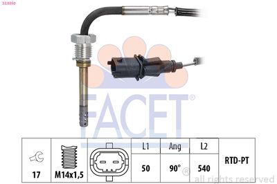 czujnik, temperatura spalin FACET 22.0350