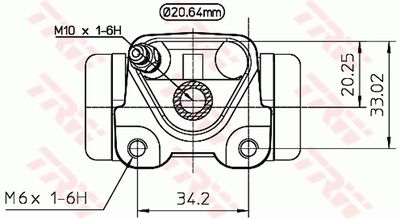 CILINDRU RECEPTOR FRANA TRW BWF272 1