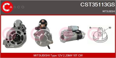 Стартер CASCO CST35113GS для MITSUBISHI PAJERO