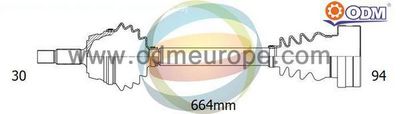 Multiparts 18-343050 Піввісь в зборі  для BMW 5 (Бмв 5)