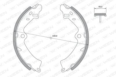 Комплект тормозных колодок WEEN 152-2325 для SUZUKI SJ413
