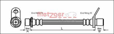 METZGER 4112171 Тормозной шланг для TOYOTA AVENSIS (_T22_) 2.0 (ST220_) METZGER 4112171 Тормозной шланг для TOYOTA AVENSIS (_T22_) 2.0 (ST220_)