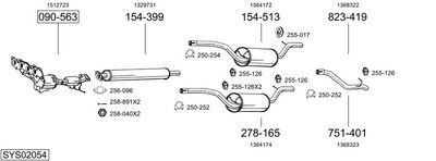 SISTEM DE ESAPAMENT BOSAL SYS02054