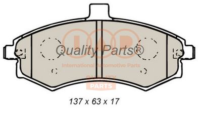 Комплект тормозных колодок, дисковый тормоз IAP QUALITY PARTS 704-07022 для HYUNDAI MATRIX