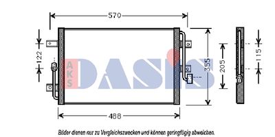AKS DASIS 082031N Радиатор кондиционера  для FIAT ALBEA (Фиат Албеа)