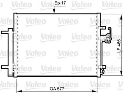 VALEO 814360 Радіатор кондиціонера для FORD (Форд)