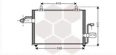 VAN WEZEL 81005084 Радиатор кондиционера  для CHEVROLET REZZO (Шевроле Реззо)