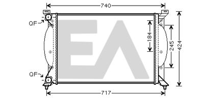 Радиатор, охлаждение двигателя EACLIMA 31R02050 для SEAT EXEO