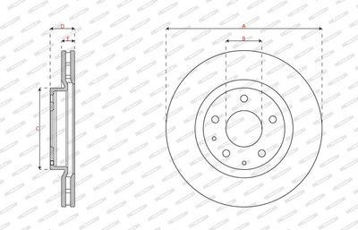 BREMSSCHEIBE FERODO DDF3256C 1