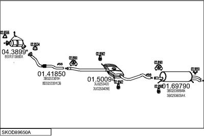 SISTEM DE ESAPAMENT MTS SKOD89650A016291