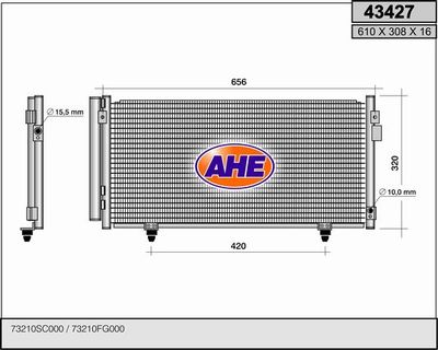 AHE 43427 Радиатор кондиционера  для SUBARU XV (Субару Xв)