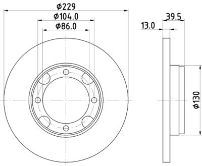 Тормозной диск MINTEX MDC420 для HYUNDAI PONY