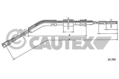 Тросик, cтояночный тормоз CAUTEX 762987 для VW KAEFER