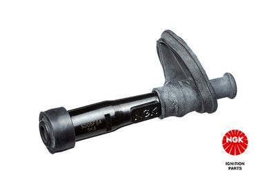 Bougie pijp, hoek: 180°, Lang, bougie draad: 10/12mm, aansluiting: draad, materiaal behuizing: Eboniet, kleur bougiedop: zwart past: HONDA NT 600/600V (Transalp)/650 (Africa Twin)/650 (Euro)/650 (Reve