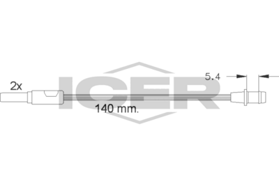 предупредителен контактен сензор, износване на накладките ICER 610149 E C