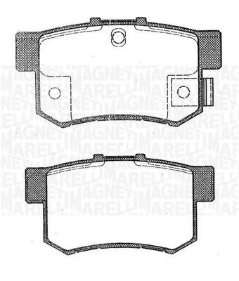 Комплект тормозных колодок, дисковый тормоз MAGNETI MARELLI 363916060462 для ACURA RSX