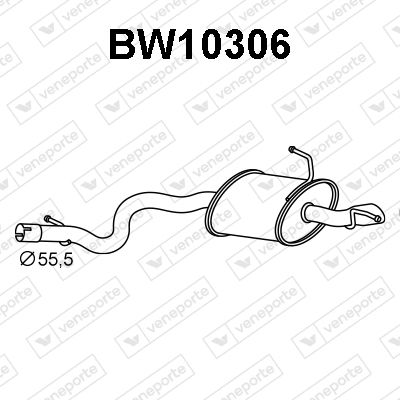 Глушитель выхлопных газов конечный VENEPORTE BW10306 для BMW X1