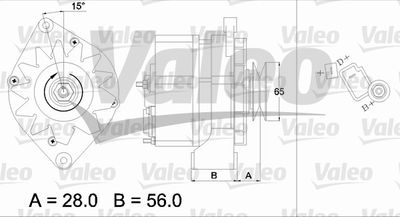 Генератор VALEO 436148 для OPEL KADETT