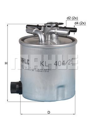 MAHLE KL 404/25 Топливный фильтр  для DACIA LOGAN (Дача Логан)