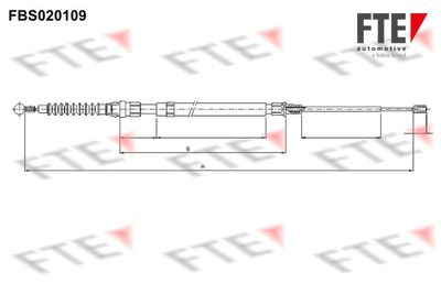 Тросик, cтояночный тормоз FTE 9250013 для AUDI TT