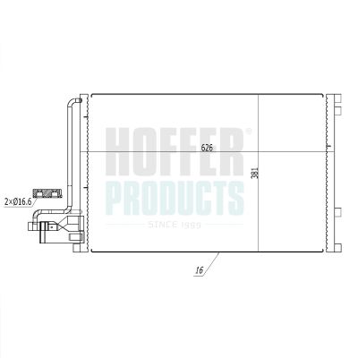 кондензатор, климатизация HOFFER 991152