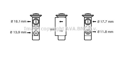 AVA-QUALITY-COOLING BW1238 Розширювальний клапан кондиціонера 
