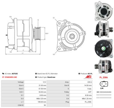 Ģenerators AS-PL A6763S