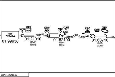 SISTEM DE ESAPAMENT MTS OPEL06188A007176