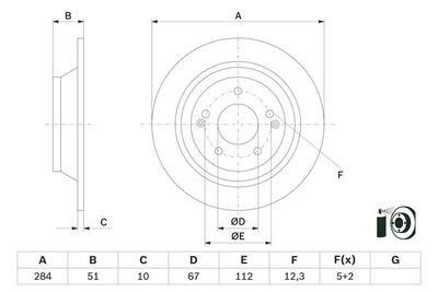 Тормозной диск BOSCH 0 986 479 H11 для SSANGYONG XLV