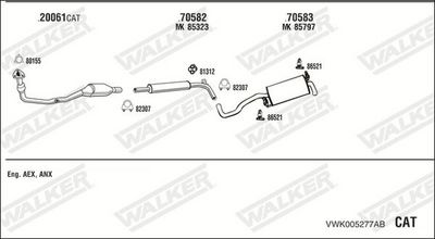 Изпускателна система WALKER VWK005277AB