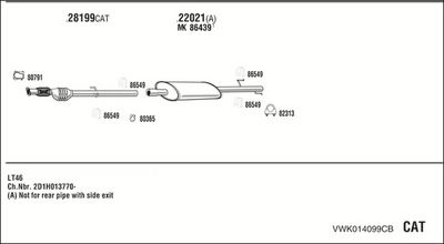 SISTEM DE ESAPAMENT WALKER VWK014099CB