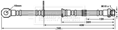 Brake Hose Borg & Beck BBH7645