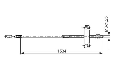BOSCH 1 987 482 195 Трос ручного тормоза для FORD TRANSIT Автобус (FD_ _, FB_ _, FS_ _, FZ_ _, FC_ _)