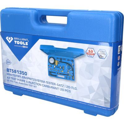BRILLIANT TOOLS Sada testerů vstřikovacího systému paliva, 20-dílná, BT581350