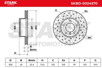 спирачен диск STARK SKBD-0024570