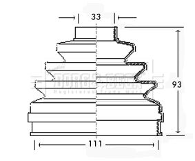 Bellow, drive shaft Borg & Beck BCB2323