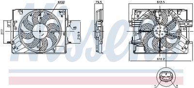 Wentylator, chłodzenie silnika NISSENS 850063