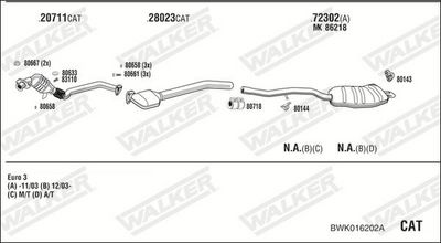 Изпускателна система WALKER BWK016202A