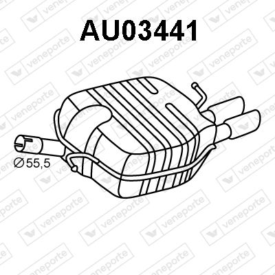 VENEPORTE AU03441 Глушитель выхлопных газов  для AUDI A5 (Ауди А5)