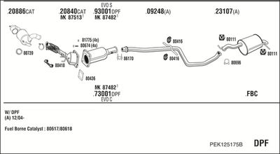 Układ wydechowy WALKER PEK125175B