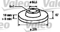 Тормозной диск VALEO 186190 для OPEL SENATOR