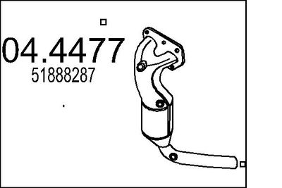 Катализатор MTS 04.4477 для FIAT PANDA