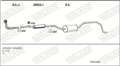 Изпускателна система WALKER VW21005