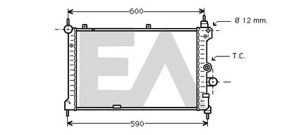 EACLIMA 31R54075 Радиатор охлаждения двигателя для OPEL ASTRA F Фургон/универсал (T92)