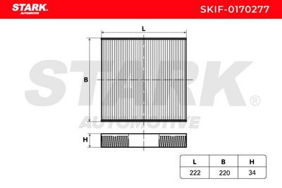 Филтър купе (поленов филтър) STARK SKIF-0170277