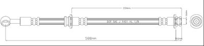 MOTAQUIP VBJ244 Тормозной шланг  для NISSAN PRIMERA Hatchback (P11) 2.0 16V